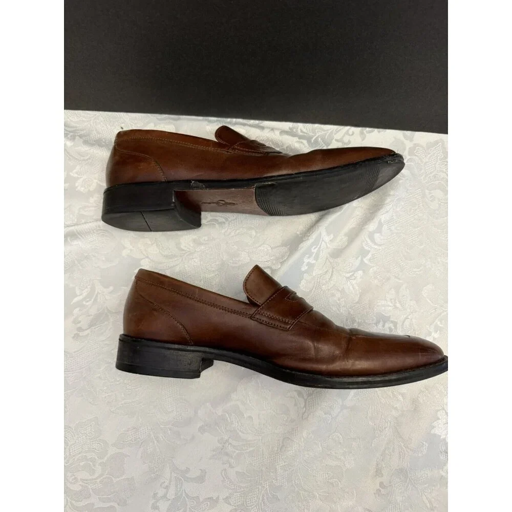 Cole Haan Men’s Size 9.5M Brown Leather‎ Loafer Dress Shoe Penny Loafer C07514